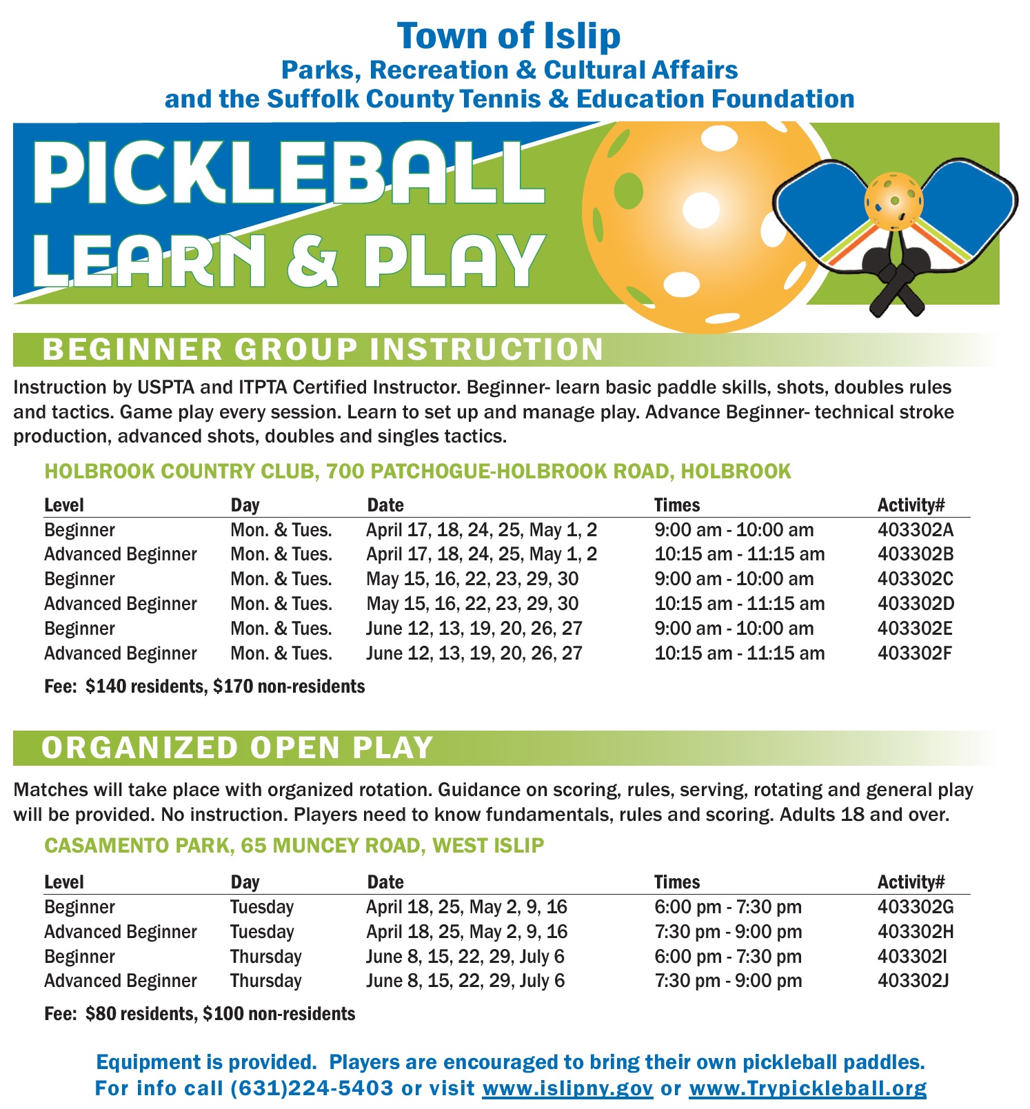 Try Pickleball - Suffolk County, NY